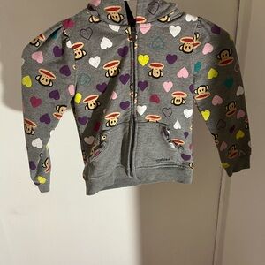 Paul Frank Kids' Multicolor Heart and Monkey Hoodie